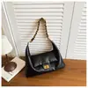 Bolso pequeño estilo Chanel con patrón de diamantes para mujer, moda femenina, versátil, cadena gruesa, bolso de axila, bolso de un solo hombro, bolso cruzado, bolso baguette, bolso vintage, moderno
