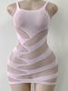 Ropa interior sexy de una pieza con falda de malla brillante y pedrería para mujeres europeas y americanas transfronterizas