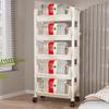 Estante de almacenamiento con ruedas para dormitorio, con carrito móvil, para organizar productos de bebé, de varias capas, para refrigerios.