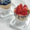 Cajas para Pasteles de 2 Pulgadas Tubo Crujiente de Fresa Empaque Caja para Postres Caja para Pasteles Caja para Pasteles Franceses Tiramisú