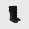 ¡Nuevo Producto Coreano! Zapatos de Ballet para Mujer con Doble Diseño, Tachuelas y Lazo, Estilo Nuevo 2026 Botas de Caña Larga Apiladas