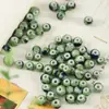 Miçangas de Cerâmica para Joias 6mm DIY Acessórios de Contas Soltas Kit de Material para Tecelagem de Pulseira e Colar Contas Redondas Caseiras para Estudantes e Meninas