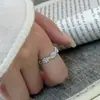 Anillo de Flor de Iris de Plata de Ley S925 para Mujer Nicho Lujo Ligero Moda de Gama Alta Diseño de Nicho Joyería de Plata para Mujer Anillo Abierto Ajustable