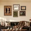 Pintura decorativa para sala de estar estilo medieval, arte de pared para gabinete de recibidor retro francés, pintura artística de alta gama para comedor y cabecera de dormitorio