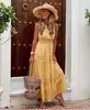 Verão Comércio Exterior Novo Vestido Feminino Desejo Amazon Sexy Decote Profundo Sem Mangas Chiffon Costura Midi