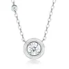 Exquisita Cadena para Clavícula de Moissanita con Colgante de Marco Cuadrado Hueco de Plata de Ley S925, Adecuado para el Uso Diario y en el Lugar de Trabajo, Collar de Joyería Plateada