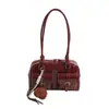 Bolso de Hombro Retro Moda 2026 Nuevo Piel Suave Multibolsillos de Mano y Hombro Diseño de Nicho Bolso de Bowling para Mujer