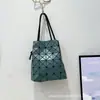 Bolso Cubo Acolchado Original Japonés para Mujer Rombo Geométrico Bolso de Hombro con Cierre de Cordón Bolso Versátil de Mano Cruzado para Mujer