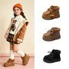 Botas de Nieve de Terciopelo Plus para Mujer Zapatos Cálidos de Algodón para Mujer 2026 Nuevo Estilo de Otoño Impermeables Suela Gruesa Zapatos tipo Pan Zapatos Bajos Modernos