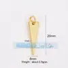 M18 L26 K07 Accesorios para joyería DIY colgante de cobre puro colgante pequeño luna triángulo corazón de melocotón redondo marca