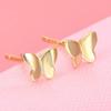 Nuevos pendientes de mariposa dorados de estilo japonés y coreano, pequeños, frescos, sencillos, de moda, estilo frío, modernos, hermosos y con temperamento, joyería para las orejas