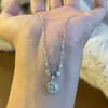 Livro Vermelho Pequeno Mesmo Estilo Barbie Açúcar Cheio de Diamante Colar Feminino Luxo Leve Correntes Quadradas de Diamante Pingente Delicado de Moissanite