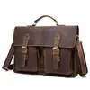 Bolsa transversal masculina de couro crazy horse vintage transfronteiriça bolsa mensageiro bolsa de carteiro masculina