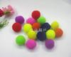 Pompón de poliéster de color, bola de peluche, accesorio de ropa, material DIY hecho a mano, 20-35 mm