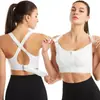Sutiã Esportivo Ajustável com Zíper Frontal Transfronteiriço à Prova de Choque Tipo Regata Sem Aro Costas Cruzadas Beauty Yoga Roupa Íntima Feminina Tamanho Grande
