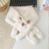 Guantes de Peluche de Perro Lindos Bufanda Guantes de Terciopelo para Mujer Otoño e Invierno Guante de Cuello Cálido para Estudiantes