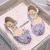 Sapatos de Princesa com Laço de Renda Novos para o Verão 2026 para Meninas, Sandálias Fechadas com Solado Macio para Crianças Maiores, Adequado para Idades de 1 a 12 Anos