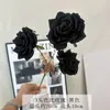 Flor Artificial Rosa Barbie Anti-Real de 3 Cabeças Nova Rosa Artificial Francesa Casamento Decoração de Casa Guia de Estrada Flor Artificial Rosa