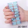 Zhengxiang 2026 Pegatinas para Uñas Estilo Francés Impermeables Película de Esmalte con Purpurina Pegatinas para Uñas de Flores y Caricaturas Pegatinas para Uñas sin Hornear Personalizadas