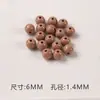 6mm Bege Furo Reto Contas Redondas DIY Contas Coloridas Doces Corrente para Celular Pulseira Colar Acessórios de Joia Material de Contas Soltas