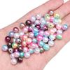 Cuentas Redondas de Imitación Perla ABS de Colores Degradados de 4-10 mm Pulsera DIY Llavero Joyería Cuentas de Arroz Degradadas