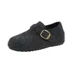 Zapatos Casuales de Lana Forrados de Felpa para Mujer 2026 Otoño/Invierno Nuevos Cálidos Sin Cordones Hebilla Metálica Mocasines Casuales Retro Zapatos de Algodón