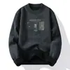 Suéter de Cuello Redondo Transfronterizo para Hombre, Terciopelo Engrosado, Otoño e Invierno, Chenilla de una Pieza, Camiseta Interior de Punto de Terciopelo para Hombre, Ropa de Invierno