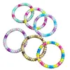 Estilo Ins Cor Degradê Contraste Cordão de Celular Elástico de Cabelo Faixa de Cabeça Arco-Íris Anel para Celular Faixa Elástica Fina