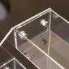 Caixa de Armazenamento Acrílica Transparente Suporte para Exposição de Batons Armazenamento de Cosméticos de Mesa Suporte para Exposição de Esmaltes Plástico