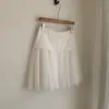 Altamente Recomendado! Saia com Design de Patchwork de Renda para Mulheres no Verão, Design Versátil de Cor Pura que Rejuvenesce, Saia Curta Elegante