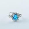 Anillo de Zirconia Nuevo de Aliexpress Anillo de Compromiso de Diamante Rubí Ovalado Anillo de Diamante W115