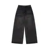 Jeans retro de lunares americanos para hombre y mujer, nueva colección otoño 2026, corte holgado, elegantes pantalones rectos de pierna ancha