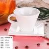 Taza de café de cerámica creativa de estilo europeo, ideal para té con leche blanco puro y platillo, logotipo personalizable para cafetería de hotel.