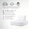 Sofá Compacto, Sofá de Sala de Estar Moderno para Apartamentos Pequeños, Sofá de Tela Estilo Crema