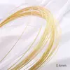 Alambre de Cobre Semi-Rígido Chapado en Oro de 14K y Plata, Alambre de Cobre Suave, Alambre de Modelado para Joyería Artesanal DIY con Cuentas