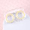 Estuche Casual Transparente de Plástico para Lentes de Contacto, Tapa sin Giro, Estuche Todo en Uno para Lentes de Contacto, Estilo Ns, Estuche de Cuidado Anti-Presión y Anti-Caída