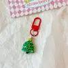 Navidad Resina Colgante Pequeño Llavero Decoración para Mochila Lindo Regalo de Graduación Puesto de Regalos Llavero