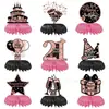 Nuevas Decoraciones de Panal Color Oro Rosa de Amazon para Fiesta de Cumpleaños de Niña, Configuración de Mesa para Cumpleaños de un Año y Accesorios para Fotos