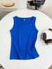 Chaleco elástico de cuello en U para mujer en verano, top base chic sin mangas de alta gama para chicas calientes, tirantes de hilo ajustados para usar sobre otras prendas