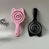 Novo Pente Portátil Fofo Mini Pente Pequeno para Menina Quarto Viagem Pente Massageador Cabeleireiro Pente Vazado Costela