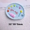 Accesorios de Joyería de Resina DIY de Dibujos Animados Pegamento de Crema Funda para Teléfono Móvil Cuerda para el Pelo Horquilla Agujero para Zapato Flor para Zapato Material de Imán para Refrigerador Lote