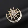Broche de Estrella de Cinco Puntas con Pedrería de Moda para Comercio Exterior, Broche de Seguridad Anti-Exposición, Accesorios para Ropa, Joyería al por Mayor para Trajes de Mujer