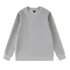 Sudadera Pesada de Cuello Redondo Bordado de Logo Personalizado Unisex Espesa Lisa Pullover Sudadera Top Holgado Estampado de Texto