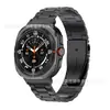 Adequado para Samsung Galaxy Watch Ultra 2 Pulseira de Aço com Três Contas Metal Aço Inoxidável Pulseira para Samsung Watch Ultra 2