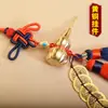 Pingente de Cabacinha de Latão com Moedas dos Cinco Imperadores Borla para Pendurar no Carro Nó Chinês Enfeites para Pendurar Ponto Turístico de Porta em Porta Feira de Templo Barraca Rios e Lagos Correntes