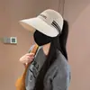 Chapéu Boné Feminino Top Vazio Proteção Solar Chapéu Sombra Circunferência Cabeça Grande Mostrando Rosto Pequeno Rabo de Cavalo Popular na Internet Ao Ar Livre Mulheres