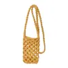 Bolsa de Teléfono Móvil Tejida Transfronteriza, Bolso de Hombro Cruzado Individual, Mini Bolso Multiusos, Bolso Casual con Textura, Bolso de Viaje de Lana