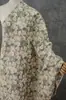 [Rosa Luxo] Estilo Pastoral Francês Jacquard de Veludo Tecido Doce Vestido Colete Jaqueta Tecido Tingido em Fio