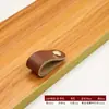 Manija de Cuero para Puerta de Gabinete de Muebles, Manija de Cuero para Maleta, Manija de Cajón de Gabinete, Manija de Gabinete de Cuero Marrón-Negro
