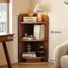 Mueble de esquina de madera maciza, estante de esquina, gabinete estrecho triangular de pared, mueble de almacenamiento para dormitorio, estantería de esquina en forma de abanico de pie